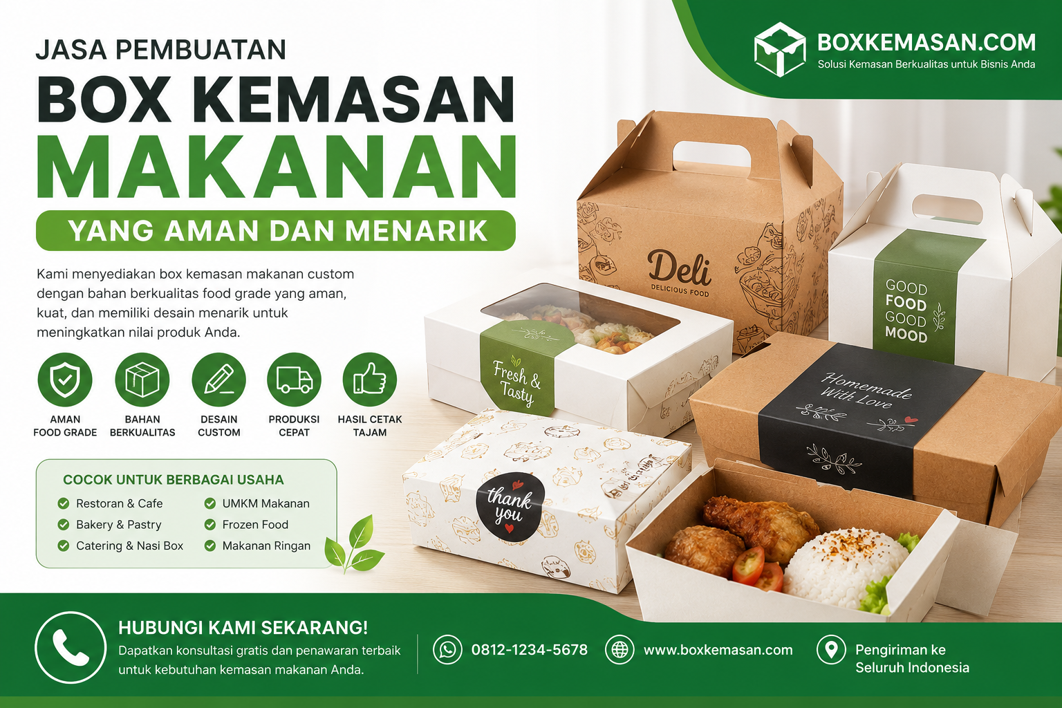 Jasa Pembuatan Box Kemasan Makanan yang Aman dan Menarik