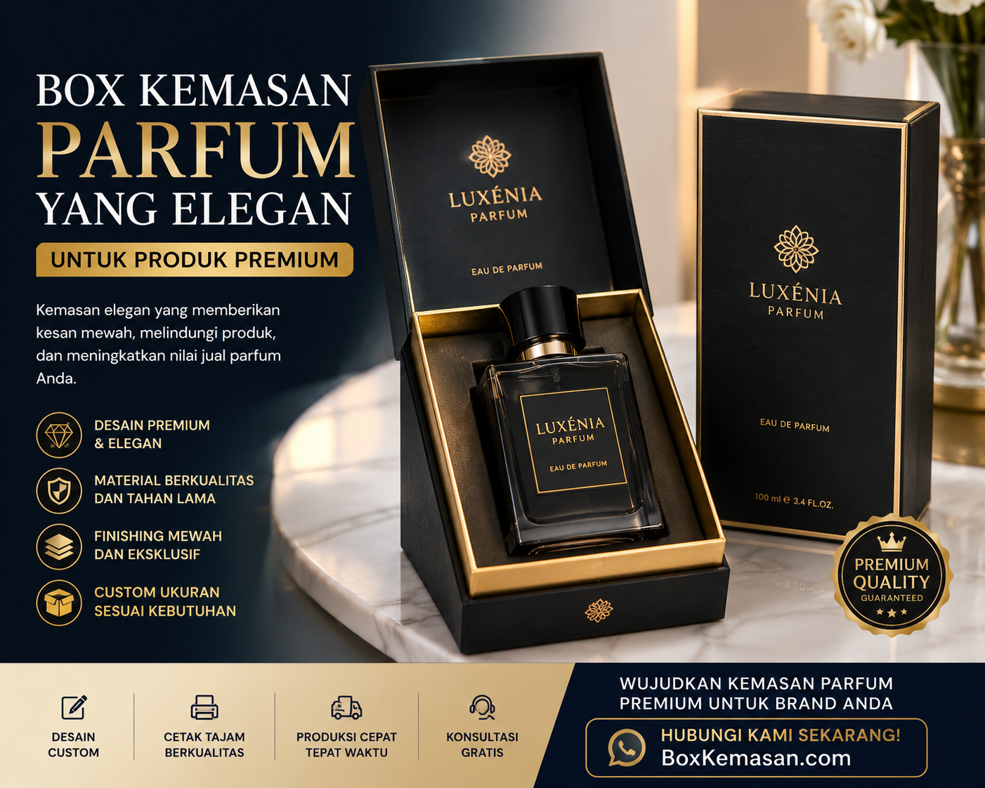 Box Kemasan Parfum yang Elegan untuk Produk Premium