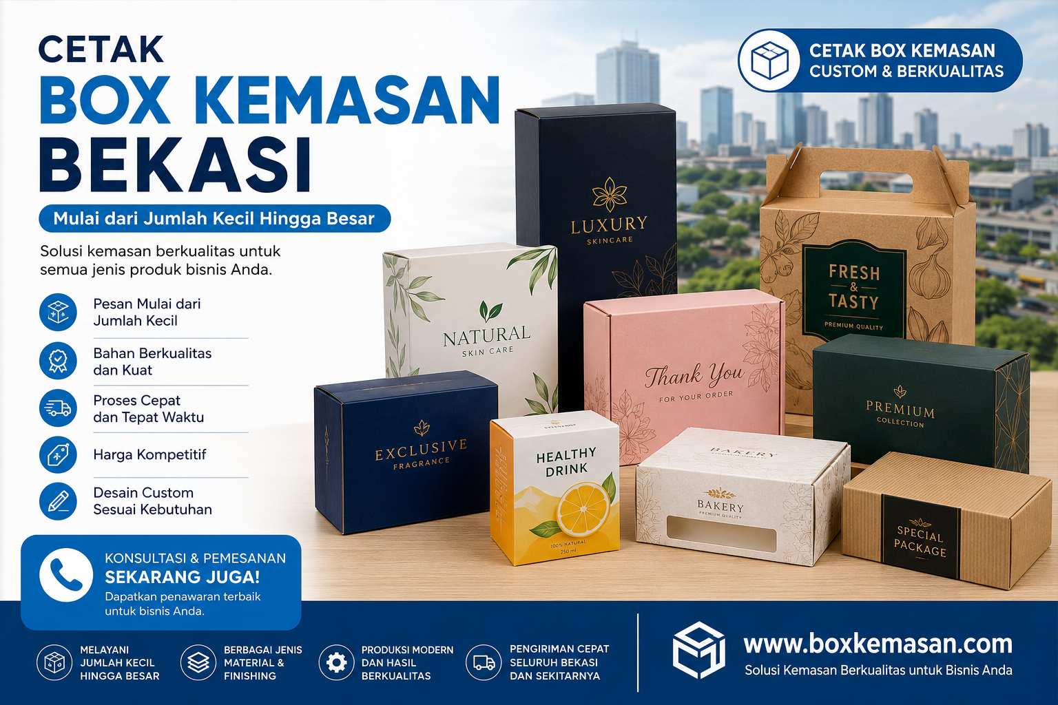 Cetak Box Kemasan Bekasi Mulai dari Jumlah Kecil Hingga Besar