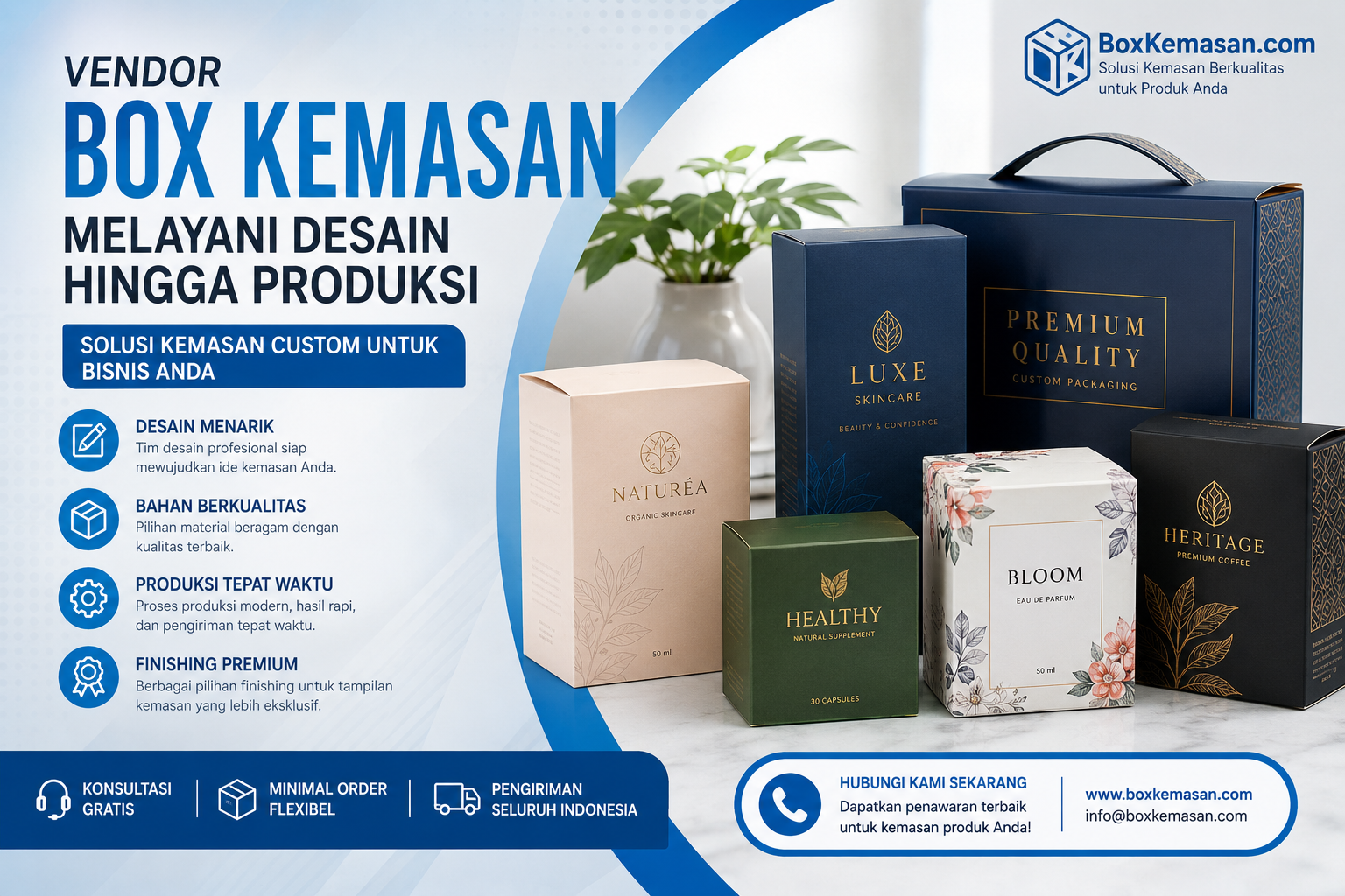 Vendor Box Kemasan yang Melayani Desain hingga Produksi