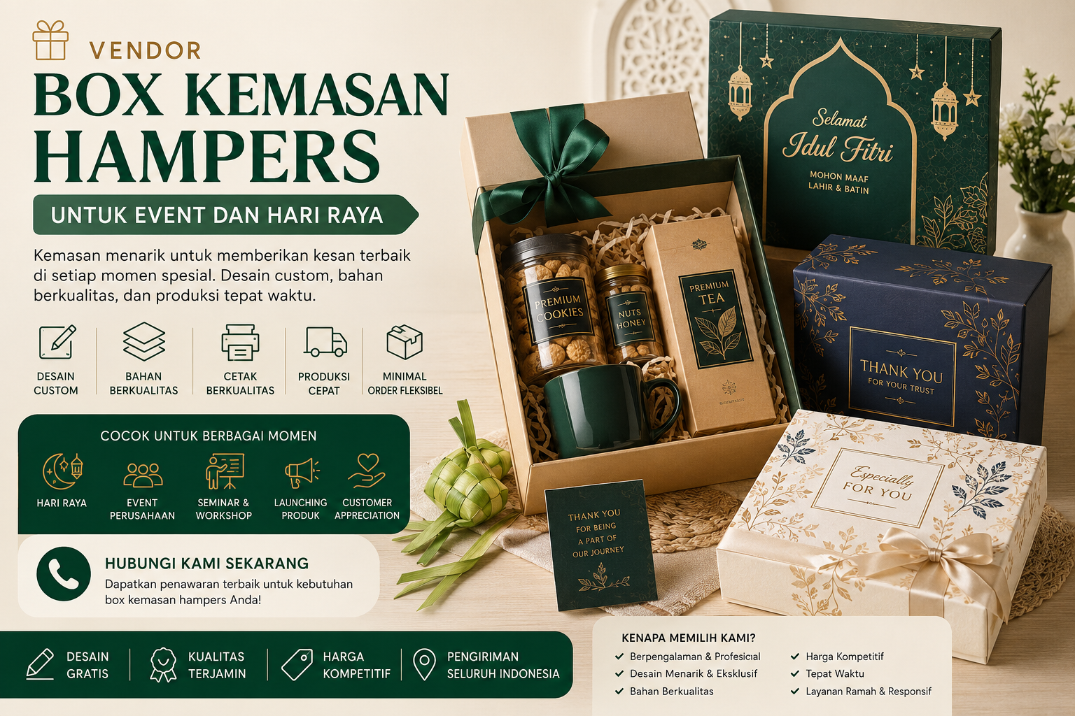 Vendor Box Kemasan Hampers untuk Event dan Hari Raya